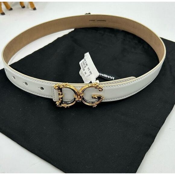 Women’s dolce and Gabbana calf skin leather belt size 70 cm/28 inches made Italy main image 4